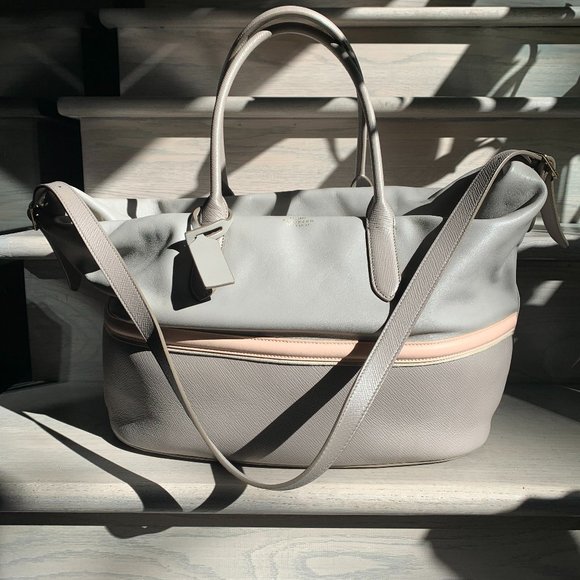 Smythson Gray Leather Tote - Picture 1 of 13